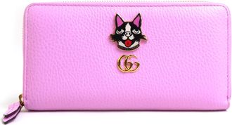 Gucci Pink Leather Long Wallet (Bi-Fold) (Pre-Owned)