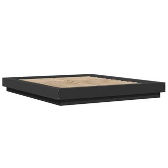 Berkfield Home Durable Bed Frame with LED Lights without Mattress Black 150x200cm | Size: 150x200 cm