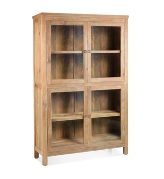 Moycor Vitrina con cristal de madera beige alt. 182 cm