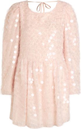 Sister Jane Teese Embellished Voile Mini Dress - Light Pink - 16 (UK16 / XL)