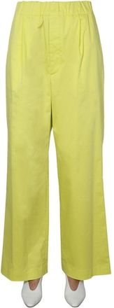 JEJIA Green Wide Trousers With Elasticated Waistband