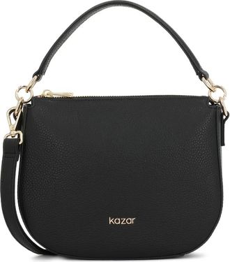 Kazar Leren Handtas met Twee Banden - Dames - Handtassen - Zwart - ONE Size - Leer - Tassen
