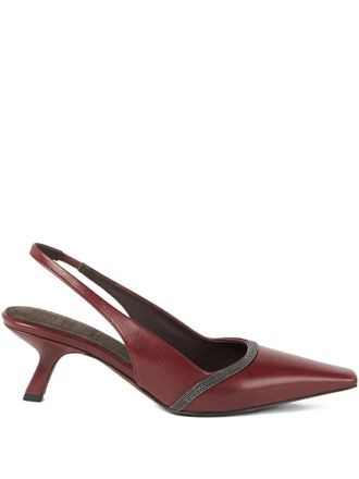Brunello Cucinelli Brunello Cucinelli Womens Shoes - Dark Red Leather - Size EU 37