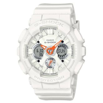 Casio G-Shock World Time Quartz Analog-Digital White Dial Ladies Watch GMA-S120SA-7A1DR