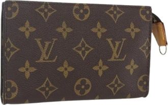 Louis Vuitton Pre-owned Clutches, female, Brown, Size: ONE SIZE Pre-owned Canvas Pouch