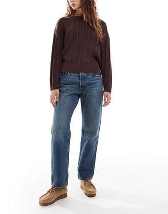 Levi's 501 - Jeans dritti blu scuro slavato