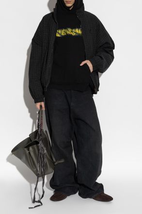 Balenciaga Oversize Sweatshirt, Mens, Black