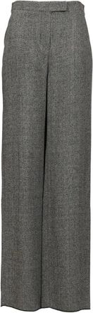 Emporio Armani Broeken, Dames, Grijs, XS, Klassieke Viscose Blend Broek