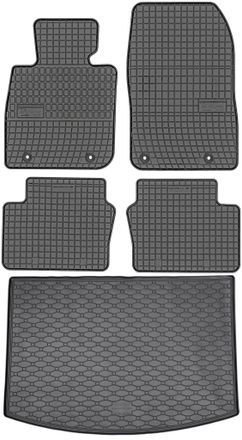 OEM Mazda Cx-3 Crossover De 06.2015 A 12.2021 Set - Alfombrillas De Goma Para Coche + Alfombrilla Para Maletero