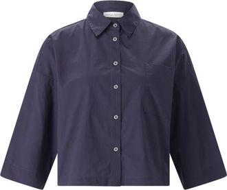 Roberto Collina Shirts - Dames - Overhemden - Blauw - M - Katoen - Overhemden
