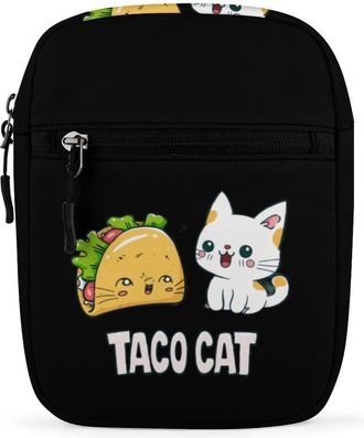 Generic Animal Cat Mexican Tacos Crossbody Bag Adjustable Satchel Cute Shoulder Bag Lightweight Sling Bags