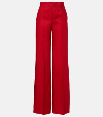 Max Mara Badesse linen wide-leg pants
