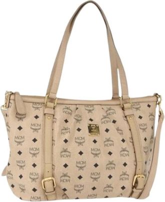 MCM Pre-owned Handbags, female, Beige, Size: ONE SIZE Pre-owned Plastic Handbag