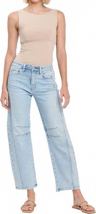Flying Monkey Rebel High Rise Barrel Jean In Light Wash