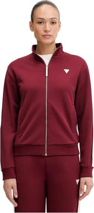 Guess Marlene Zip-through Sweatshirt - Dames - Vesten met rits - Rood - XL - Polyester - Hoodies & sweatvesten