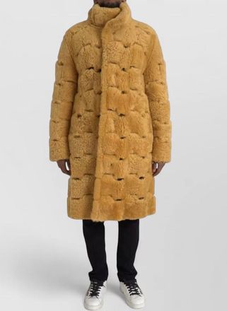 Bottega Veneta shearling single breasted long coat