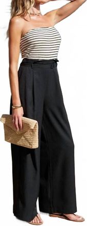 Bishop + Young Riviera Wide Leg Jumpsuit In Black And White