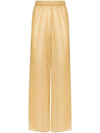 Os&eacute;ree Pantaloni a gamba ampia Lumi&egrave;re - Oro