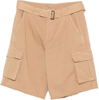 Laneus Belted Button Cargo Shorts