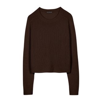 Luisa Cerano Cashmere-mix Pullover - female - Luisa Cerano - Round-neck Knitwear - Brown - L - Knitwear