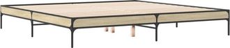 vidaXL Bed Frame without Mattress Sonoma Oak 180x200 cm Super King vidaXL