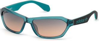 adidas OR0021 87W Mens Sunglasses Green Size 58