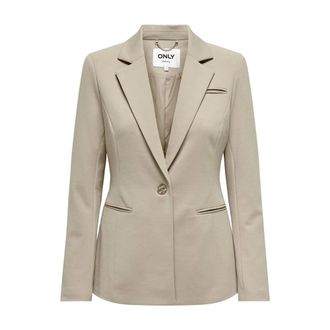 Only Only, Dames, Jassen, Beige, Maat: XL Leer