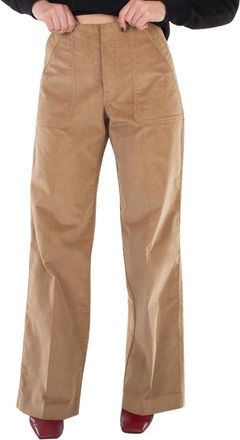 Moncler High-Waisted Straight Trousers, Brand Size 40 (US Size 2)