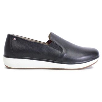 Joya Clara Leather Womens Slip On Shoes - Black - Size:UK 7.5