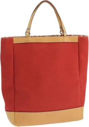 Burberry Pre-owned Canvas totes - Dames - Vintage Shopper - Rood - ONE Size - Vintage
