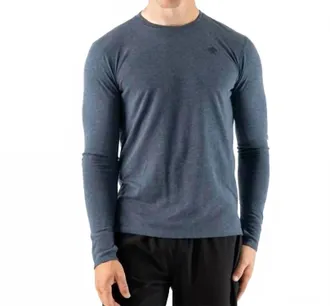 Rabbit Men Outrun Long Sleeve Tee In Dress Blues