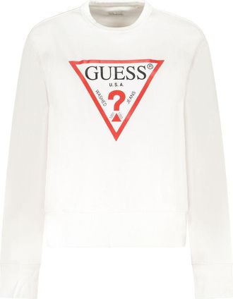Guess Witte Katoenen Dames Sweatshirt