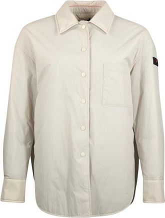 Peuterey Zelia Padded Nylon Overshirt - Dames - Zomerjassen - Beige - M - Nylon - Jassen