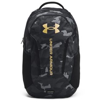 Under Armour Womens Hustle 6.0 Backpack - Adult Black/Black/Metallic Gold