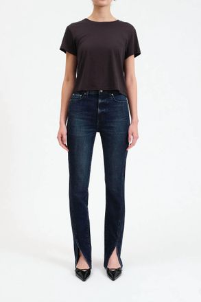 Daze Downtown Slim Split Hem Jeans In Cheap Thrills