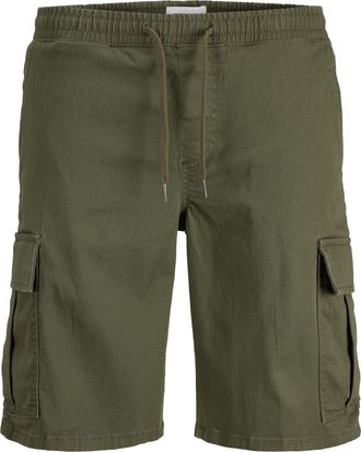 Jack & Jones Cargohose JACK & JONES JPSTCOLE DYLAN CARGO SHORTS MID, Damen, Gr. XXL, N-Gr, olive night, Web, Obermaterial: 98% Baumwolle, 2% Elasthan, unifarben, r