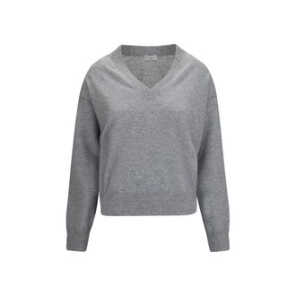 Brunello Cucinelli Gray Cashmere Womens Sweater