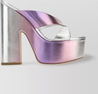 Stuart Weitzman miami sohigh 145 leather mules with platform sole