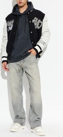 Off-white Straight-leg Jeans, Mens, Grey