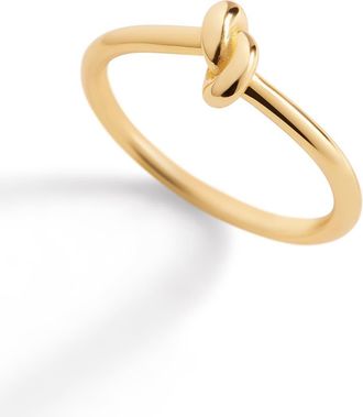 Mint & Lily Classic Gold Knot Ring in 18K Gold Over Sterling Silver at Nordstrom, Size 7