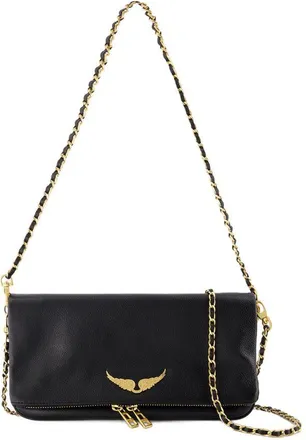 Zadig&Voltaire Womens Rock Crossbody Bag Black Cowhide