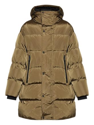Dsquared2 hooded quilted puffer coat - men - Polyester/Feather/Down - XXXL - Brown
