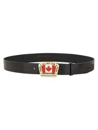 Dsquared2 Canadian Flag License Plate Belt