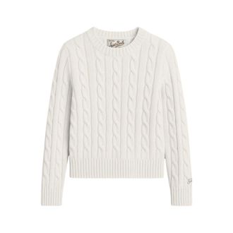 MC2 Saint Barth Maglione a trecce - - Knitwear - Donna - Bianco - S