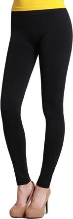 NikiBiki Women Seamless Base Layer Legging Tights, Made in U.S.A, One Size, Black, One Size