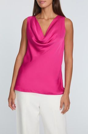 Elie Tahari The Jane Cowl Neck Tank in Haute Pink at Nordstrom, Size X-Small