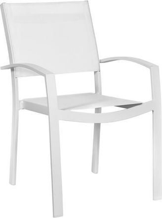 Papillon Papillon - Sedia Alluminio chianca Con Braccioli Bianco