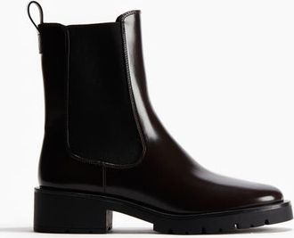 H&M Chelsea Boots in Dark Brown at Nordstrom, Size 10