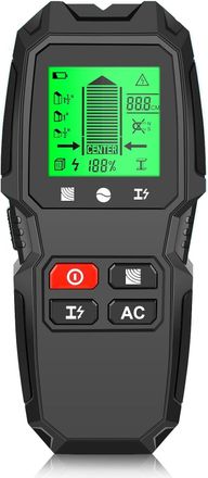 OEM Detector De Pared, Esc&aacute;ner De Pared 5 En 1 Para Madera, Cables De Ca, Montantes Met&aacute;licos, Cables, Vigas, Con Pantalla Lcd (negro)