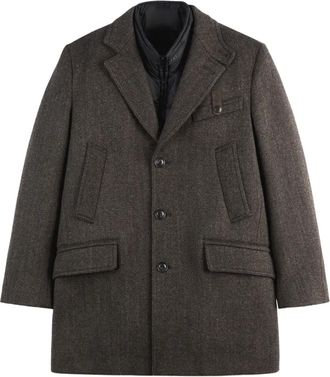 Fay Soprabito sartoriale in misto lana - Marrone